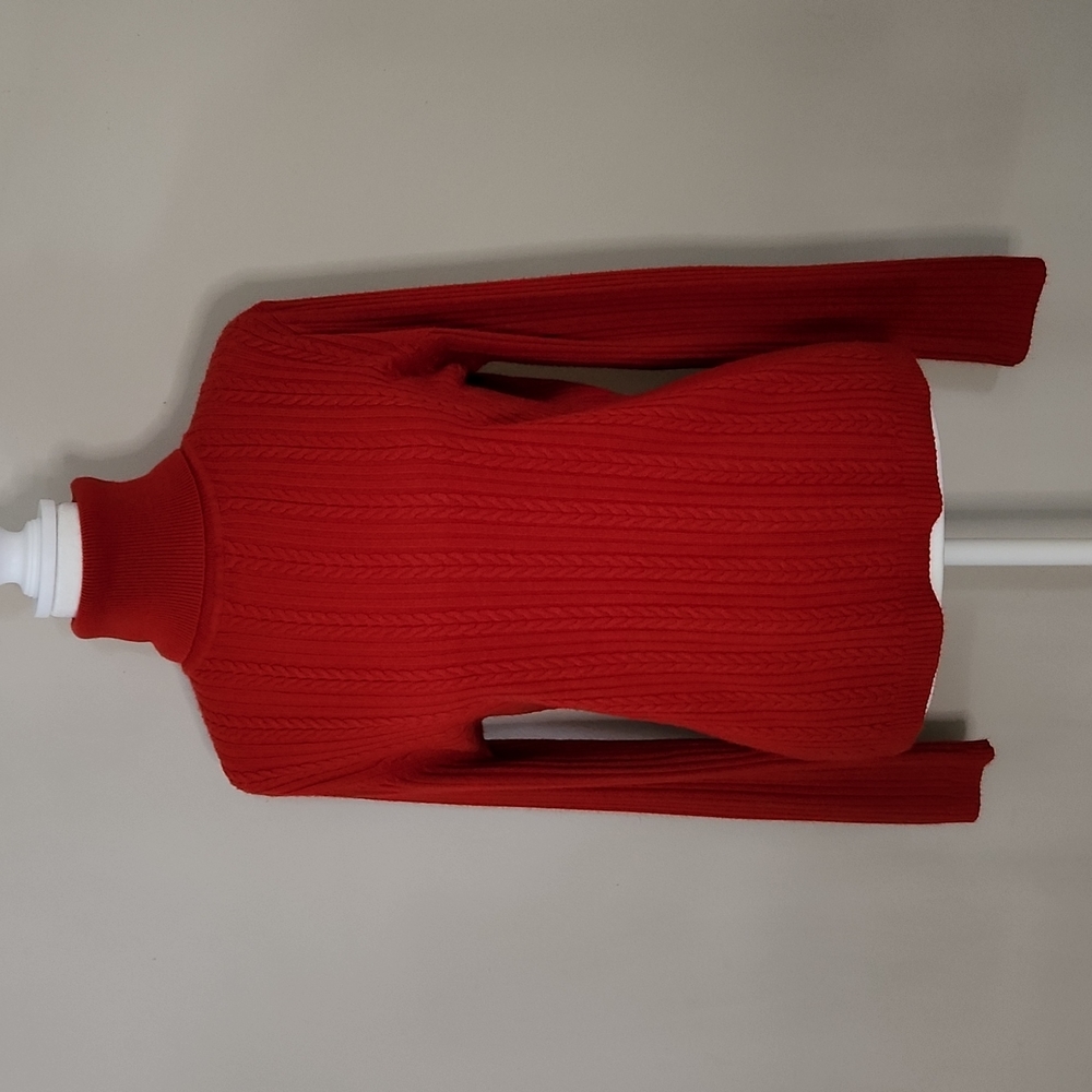 Crystal-Kobe Cable Knit Turtleneck Sweater